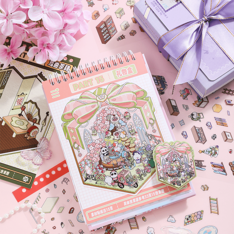 15 in 1 Matricakönyv Lila - matricajelenet Simno 15 darabos kirakó puzzle (SN-6941776322153) - puzzlegarden