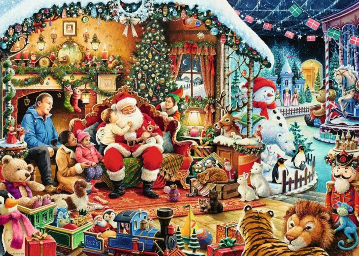 Chrismas Edition 2018 - Látogatás a Mikulásnál Ravensburger 1000 darabos kirakó puzzle (RA-15354 4005556153541) - puzzlegarden