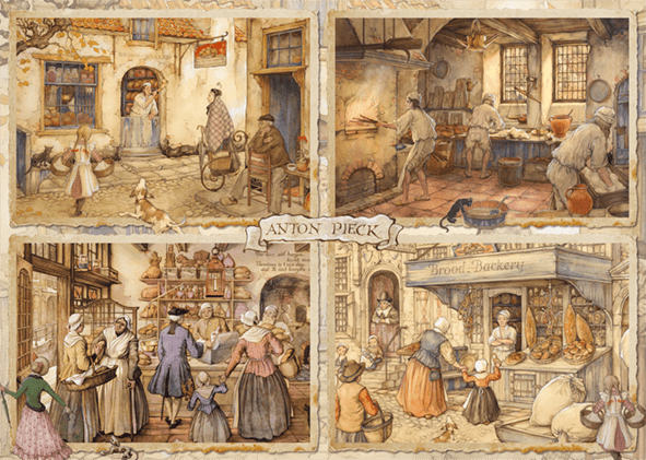 Anton Pieck - Backers from the 19th Century 1000 darabos Jumbo puzzle kirakó (18818)