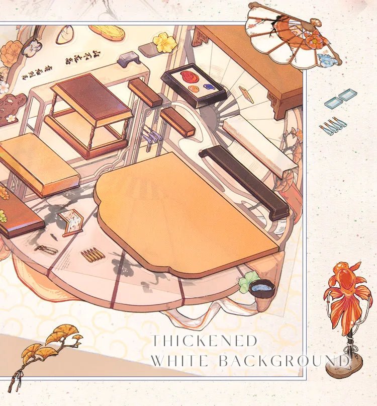 4 in 1 Szellemi kulturális örökség matrica szett - matricajelenet Simno 4 darabos kirakó puzzle (SN-6941776326908) - puzzlegarden