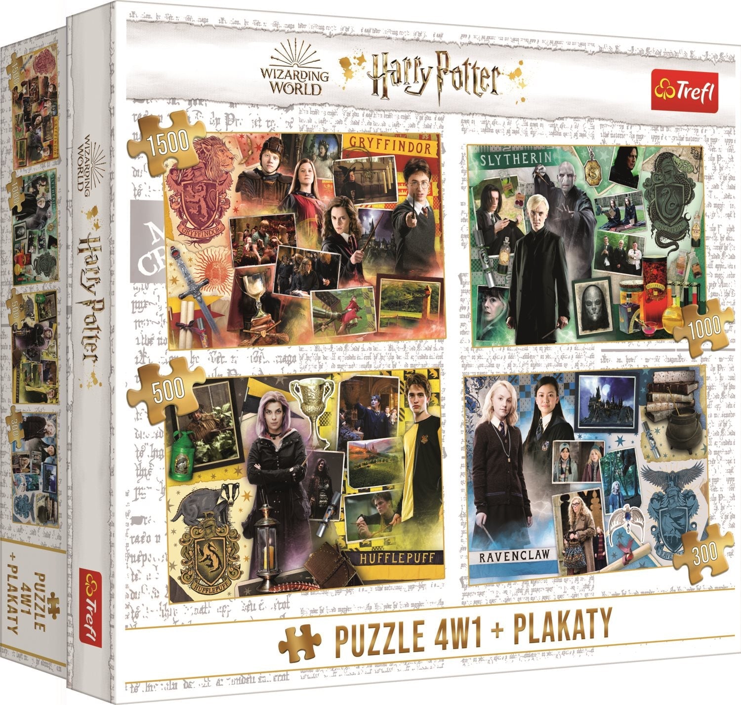 4in1 Harry Potter (1500, 1000, 500, 300) Trefl 1500 darabos kirakó puzzle (TR-93104 5900511931044) - puzzlegarden