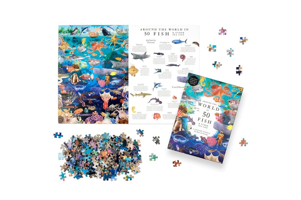 50 hal a világ körül Laurence King 1000 darabos kirakó puzzle (LK - 9781399620031) - puzzlegarden