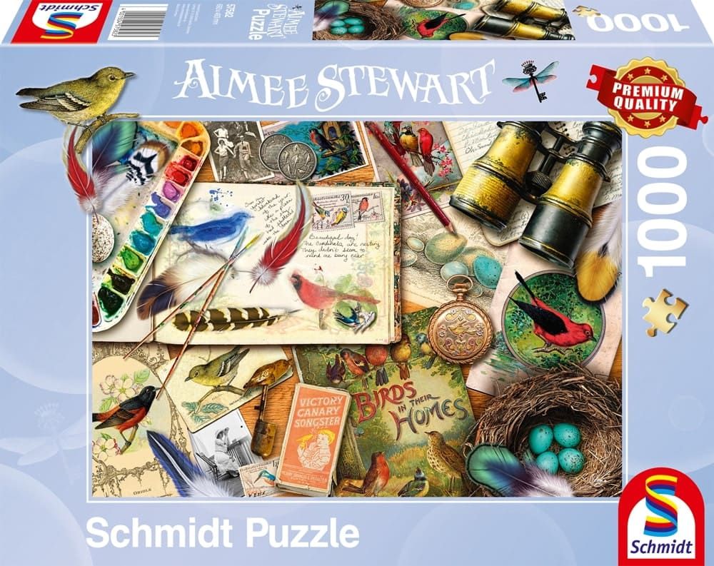 Asztalon: Madármegfigyelés Schmidt 1000 darabos kirakó puzzle (SCH-57582 4001504575823) - puzzlegarden