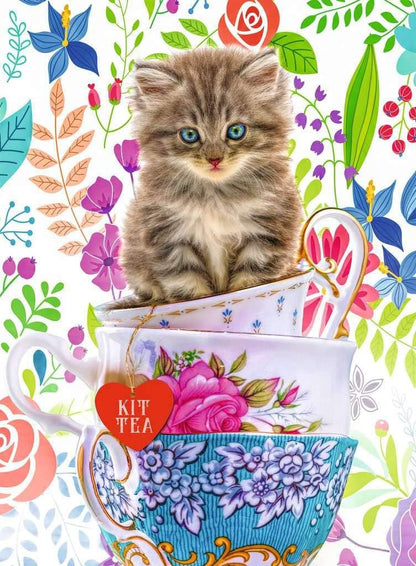 Kitten in a Cup 500 darabos Ravensburger puzzle kirakó (15037)