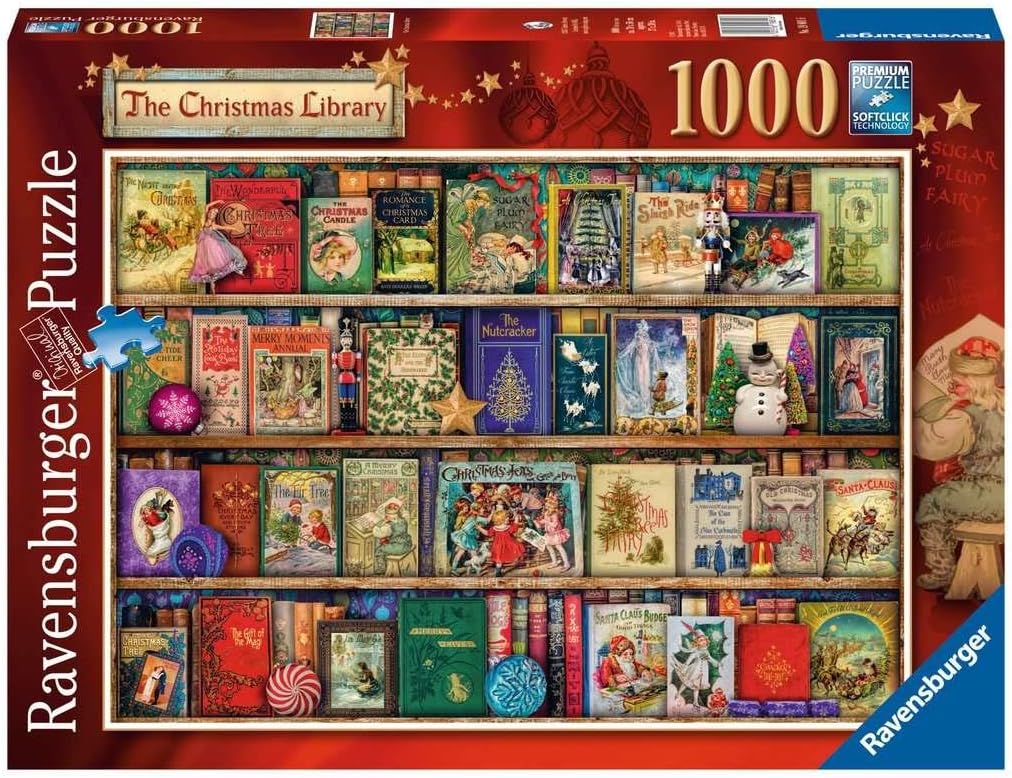 A Karácsonyi Könyvtár Ravensburger 1000 darabos kirakó puzzle (RA-19801 4005556198016) - puzzlegarden