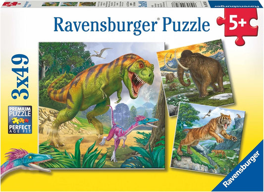 Az őskor urai - 3x49 Ravensburger 49 darabos kirakó puzzle (RA - 09358) - puzzlegarden