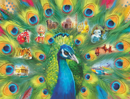 Land of the Peacock 2000 darabos Ravensburger puzzle kirakó (16567)