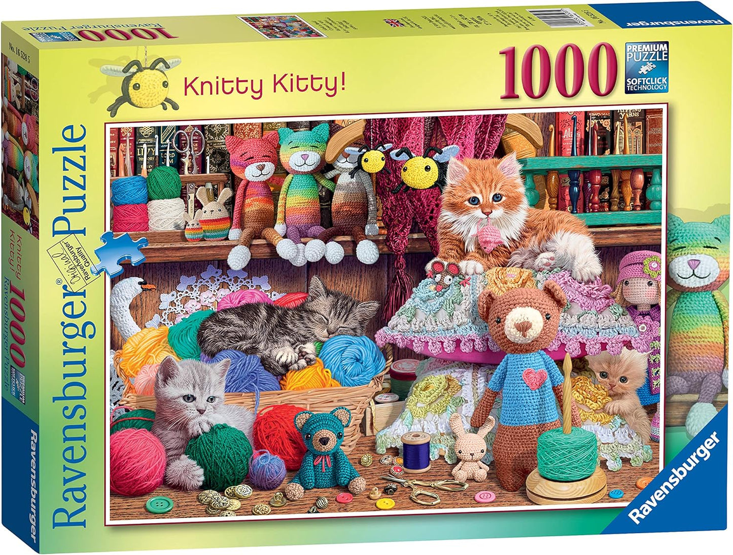 Cicák és Gombolyagok Ravensburger 1000 darabos kirakó puzzle (RA-16528 4005556165285) - puzzlegarden