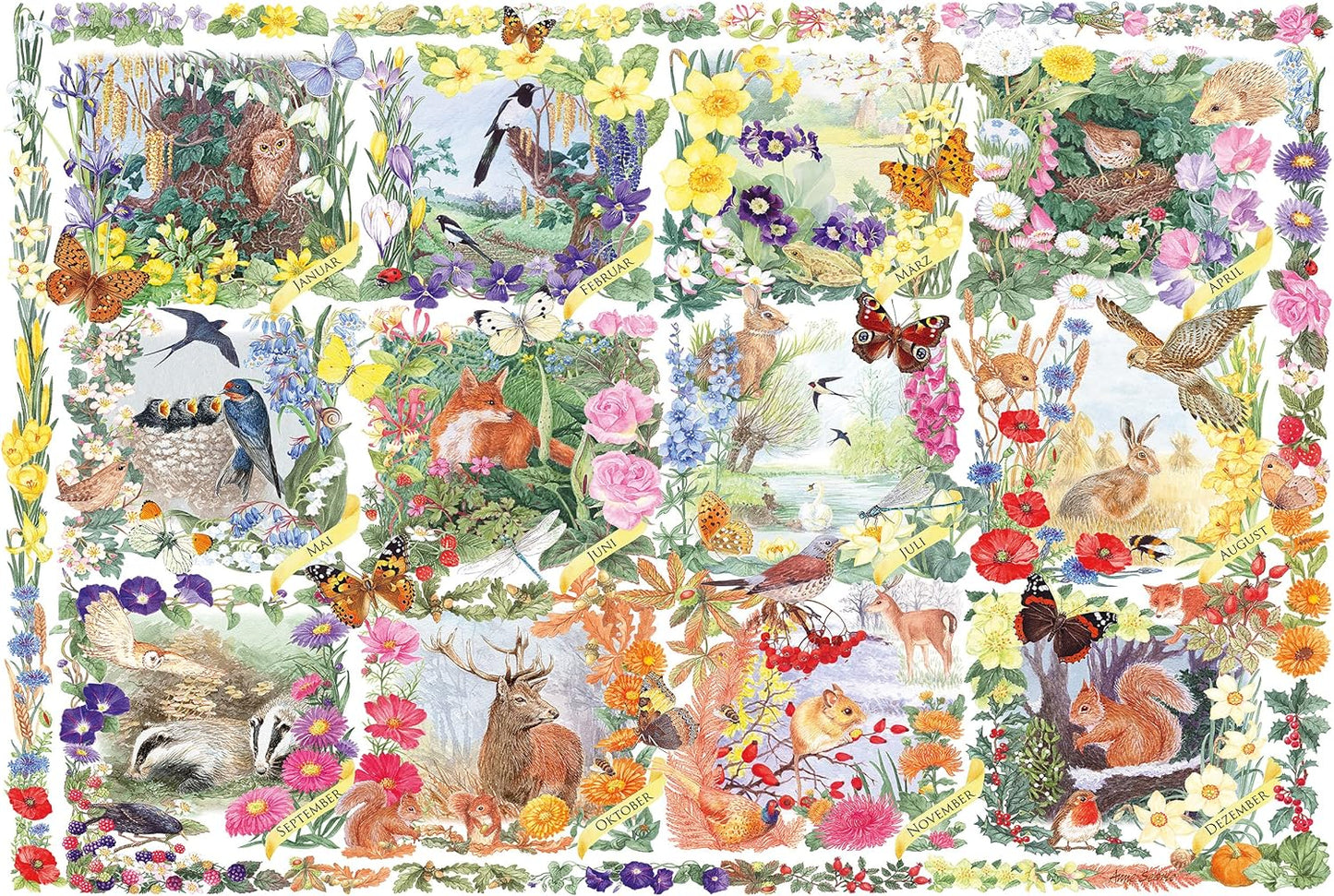 A hónapok állatai Schmidt 200 darabos kirakó puzzle (SCH-56422 4001504564223) - puzzlegarden