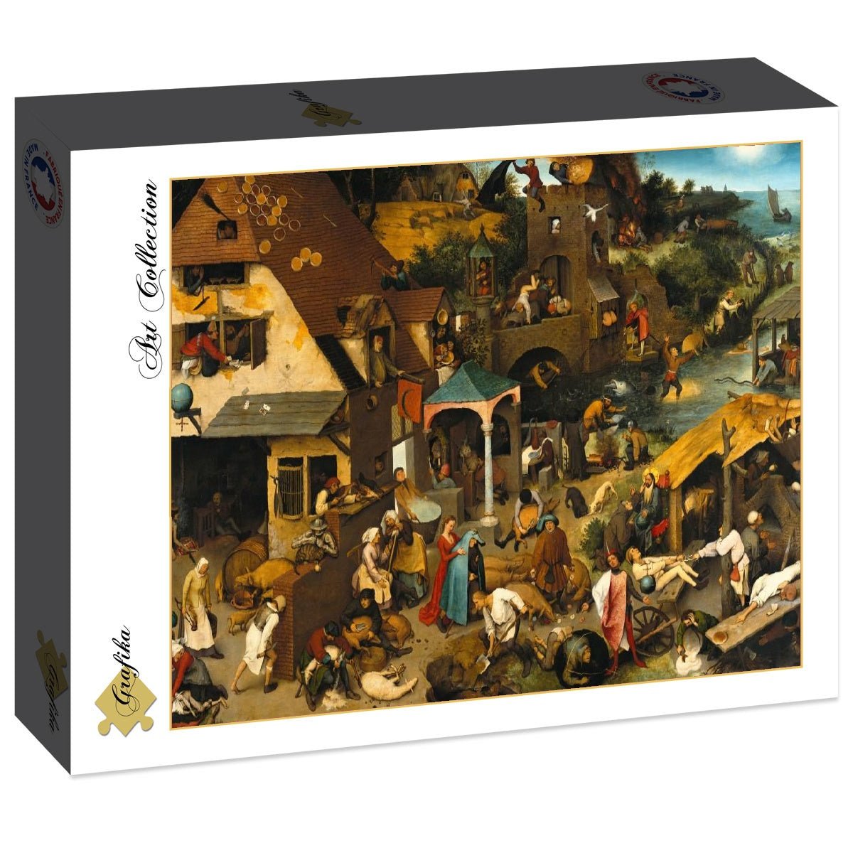 Brueghel - Flamand közmondások Grafika 2000 darabos kirakó puzzle (GR-F-30075 3663384300752) - puzzlegarden