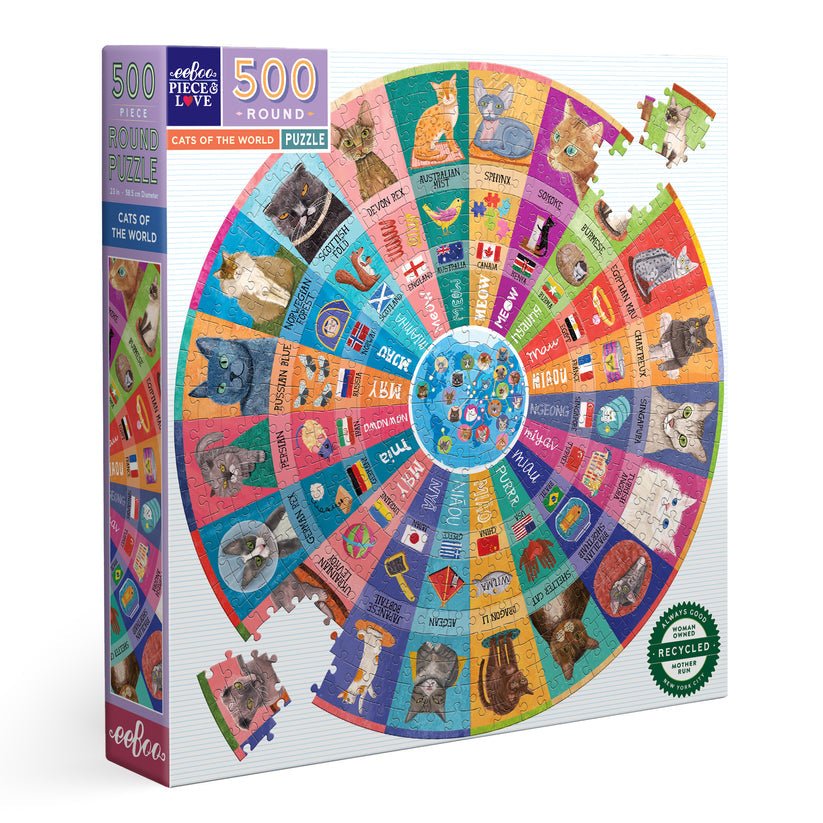 Cats of the World 500 darabos eeBoo puzzle kirakó (PZFCWR)