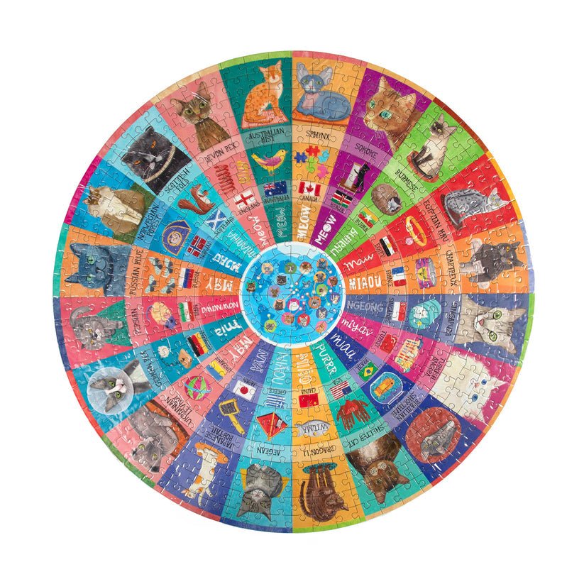 Cats of the World 500 darabos eeBoo puzzle kirakó (PZFCWR)