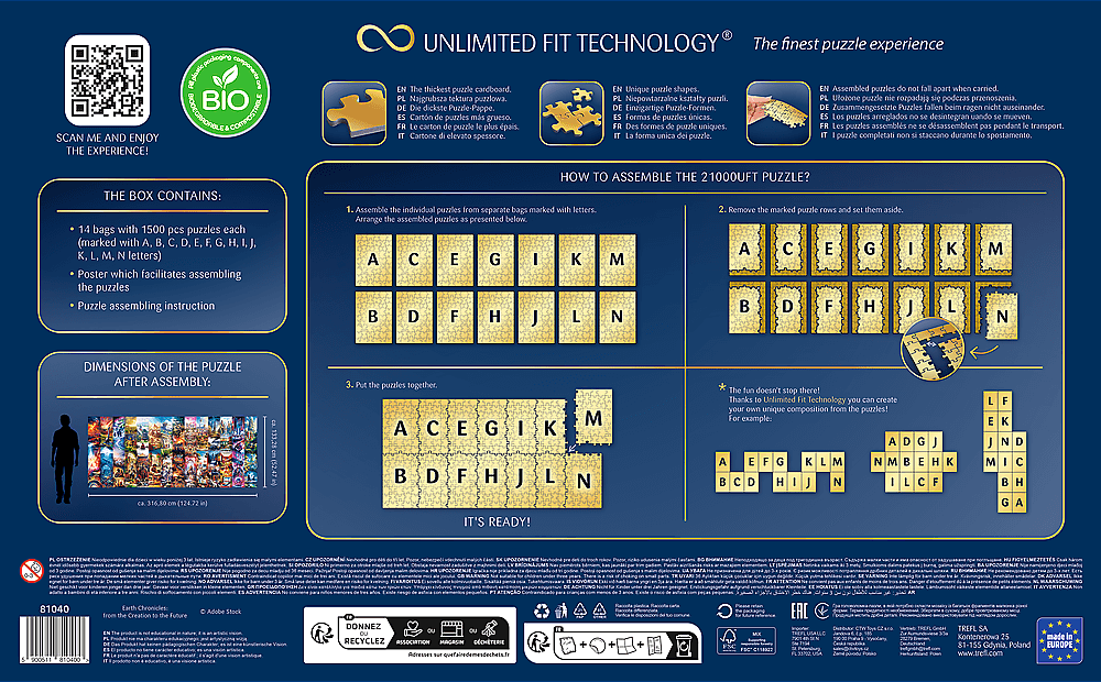 A Föld Krónikája: Teremtéstől a Jövőig Trefl 21000 darabos kirakó puzzle (TR - 81040 5900511810400) - puzzlegarden