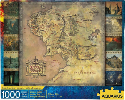 A Gyűrűk Ura - Középfölde Térkép Aquarius 1000 darabos kirakó puzzle (AQ - 65370 840391148840) - puzzlegarden