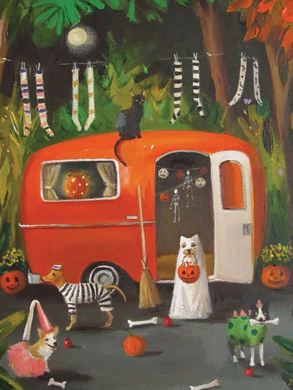 A Halloween - i kutyusok New York Puzzle Company 500 darabos kirakó puzzle (NYPC - NPZJH2217 840291700223) - puzzlegarden