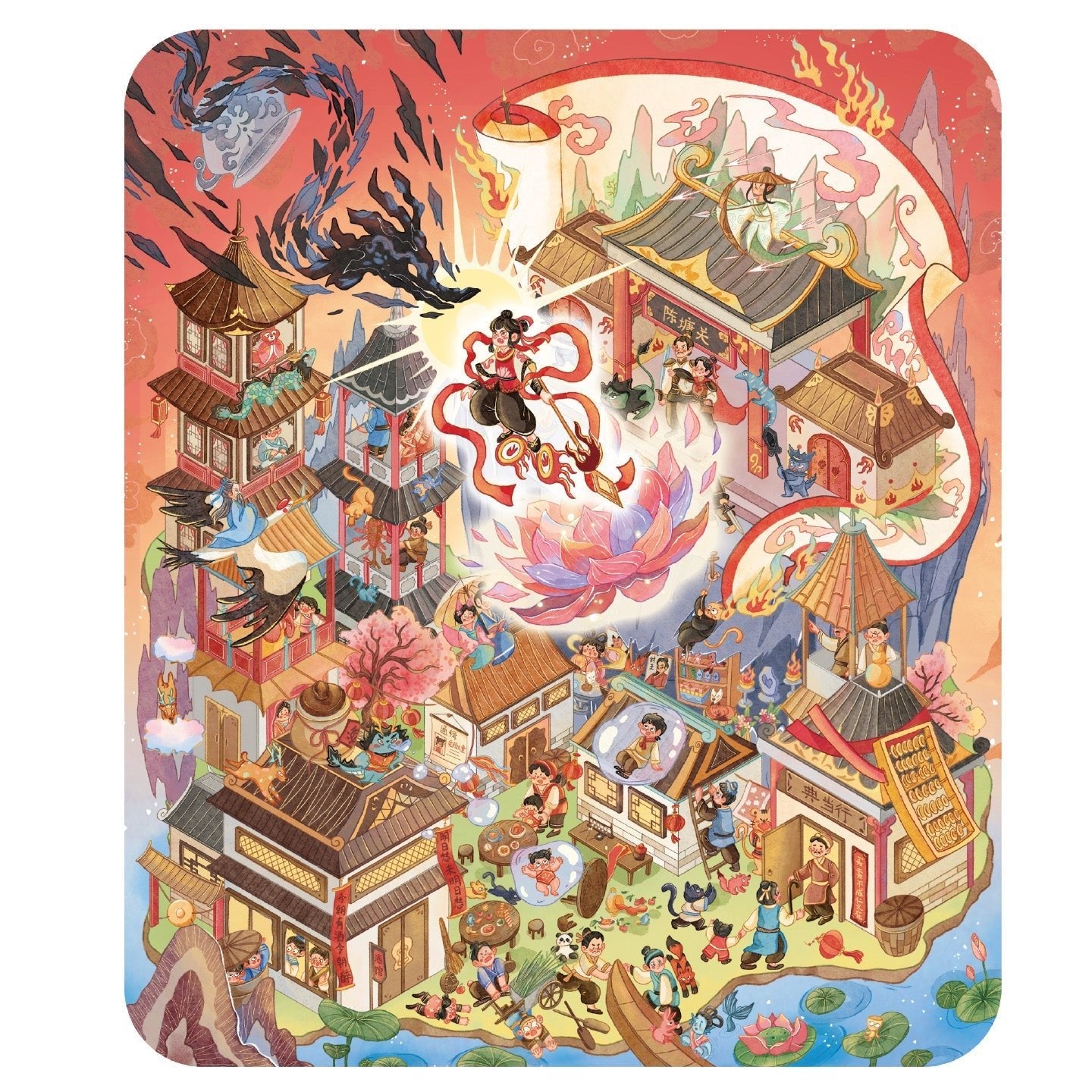 A lotusz harcosa - matricajelenet Simno 1 darabos kirakó puzzle (SN-6941776325161) - puzzlegarden