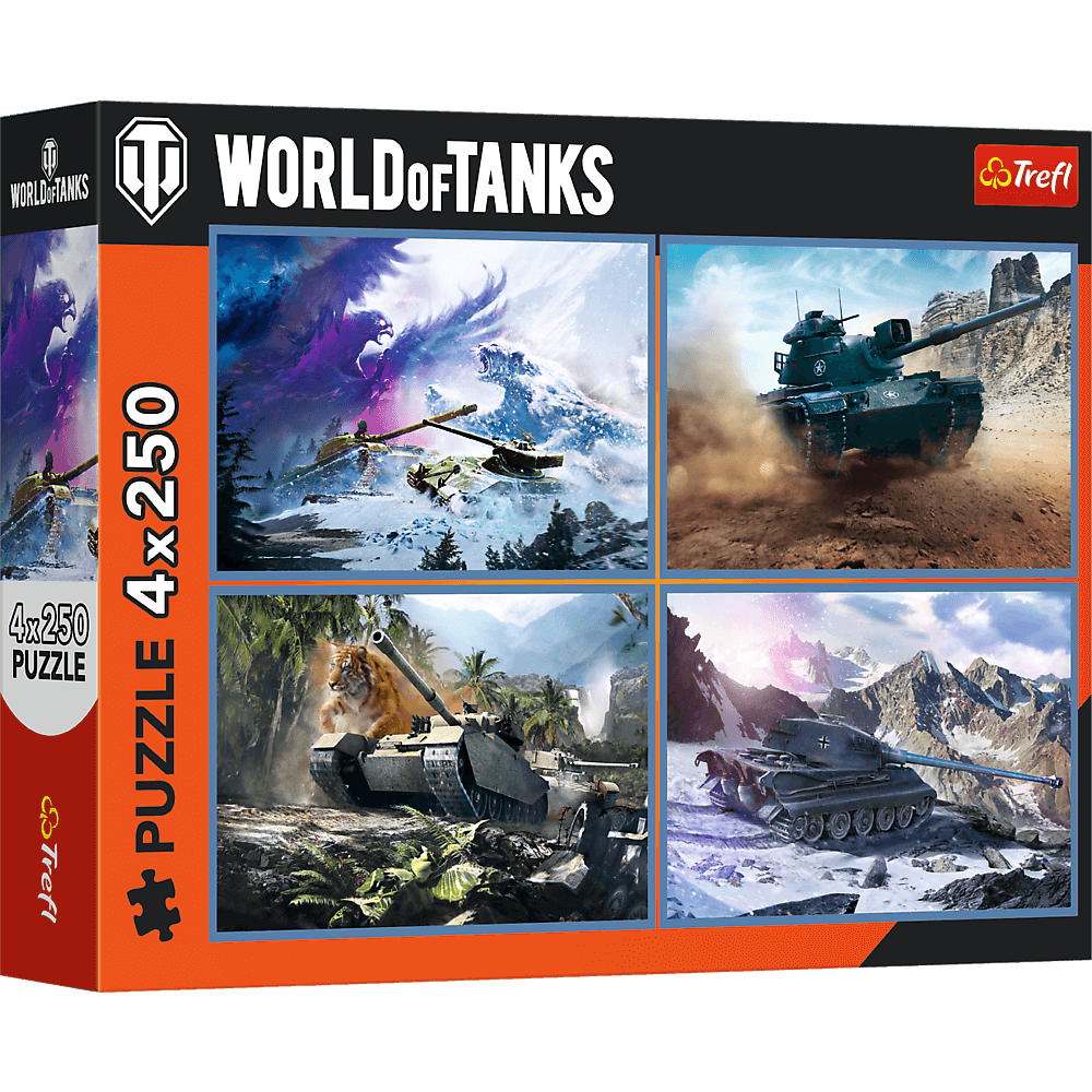 A nagy tankcsata – 4x250 Trefl 250 darabos kirakó puzzle (TR-13347) - puzzlegarden