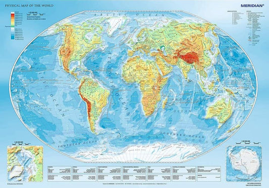 A világ domborzati térképe Trefl 1000 darabos kirakó puzzle (TR - 10463) - puzzlegarden