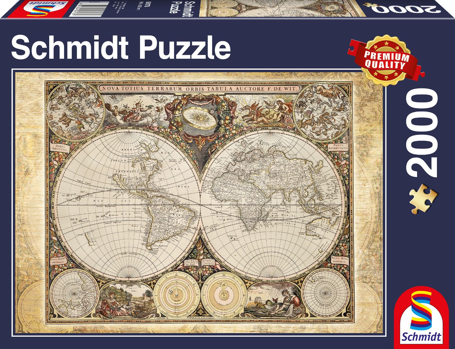 A világ történelmi térképe Schmidt Spiele 2000 darabos kirakó puzzle (SCH - 58178) - puzzlegarden