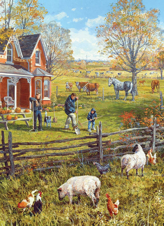 A Young család farmja Cobble Hill 500 darabos kirakó puzzle (CH - 45117) - puzzlegarden