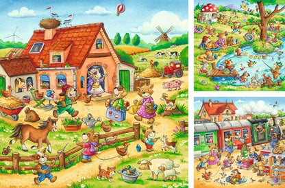 Állatok Vakáción - 3x49 Ravensburger 49 darabos kirakó puzzle (RA - 05249 4005556052493) - puzzlegarden