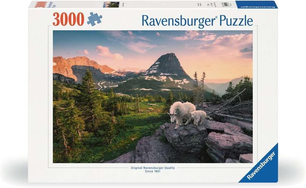 Alpesi kecske kicsinyével Ravensburger 3000 darabos kirakó puzzle (RA - 12000809 4005555008095) - puzzlegarden