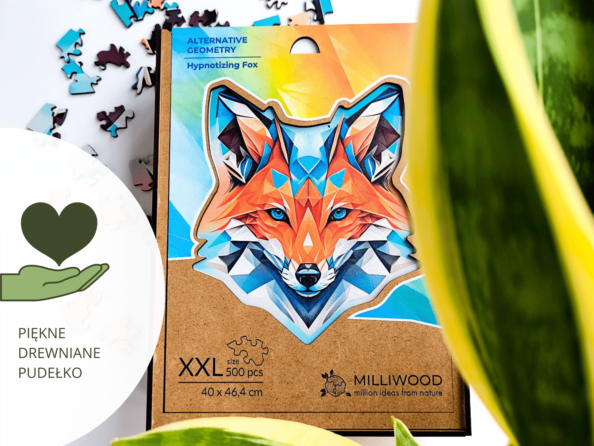 Alternatív geometria – Hipnotizáló róka Milliwood 500 darabos kirakó puzzle (MW - 5050) - puzzlegarden