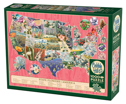 Amerika államok virágai Cobble Hill 1000 darabos kirakó puzzle (CH - 40315) - puzzlegarden