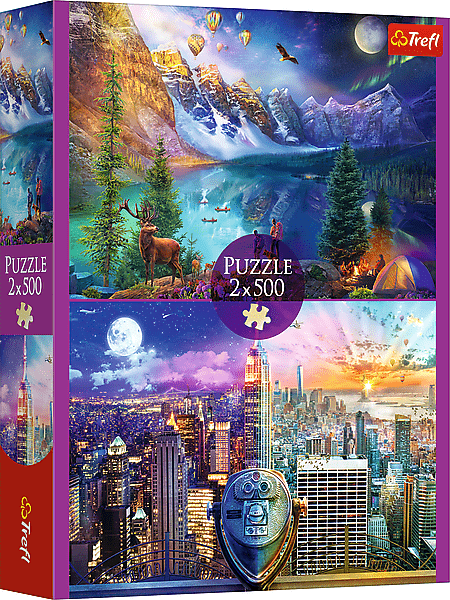 Amerikai Körút - 2x500 Trefl 500 darabos kirakó puzzle (TR - 37500 5900511375008) - puzzlegarden