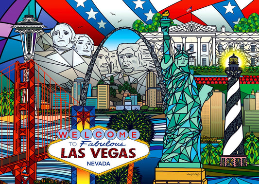 Amerikai Nevezetességek Enjoy 1000 darabos kirakó puzzle (EN - 1937) - puzzlegarden