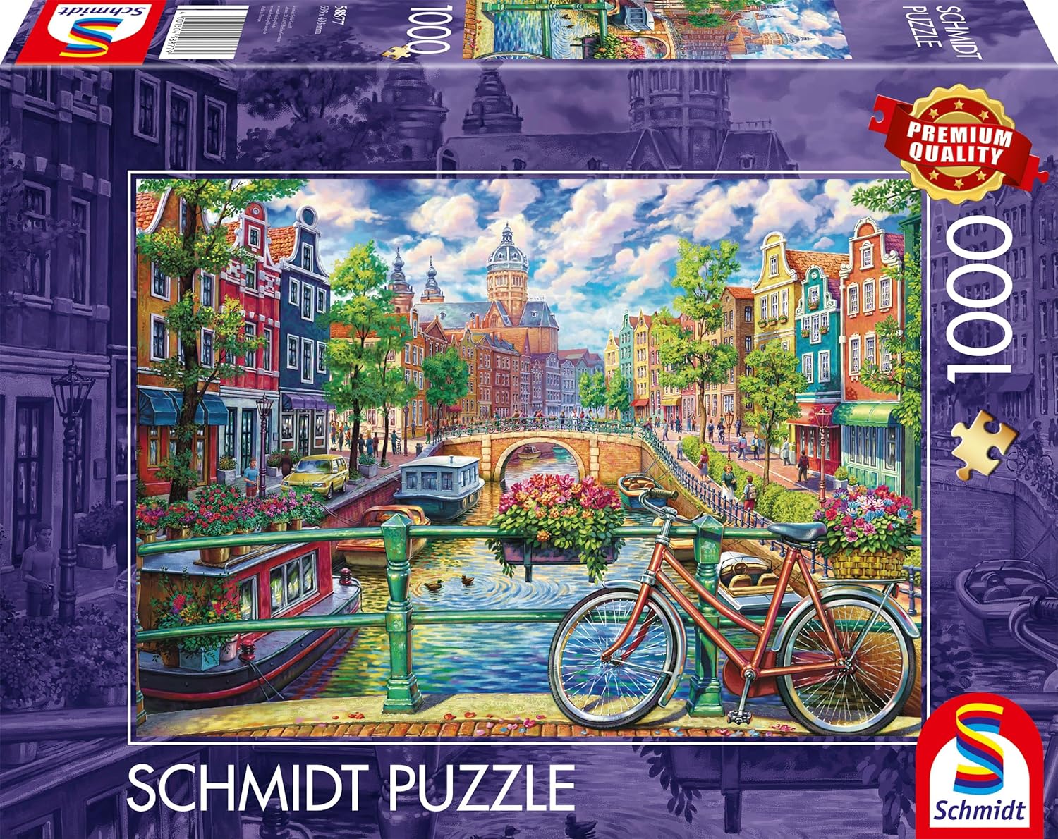 Amszterdami csatorna Schmidt Spiele 1000 darabos kirakó puzzle (SCH - 58877) - puzzlegarden
