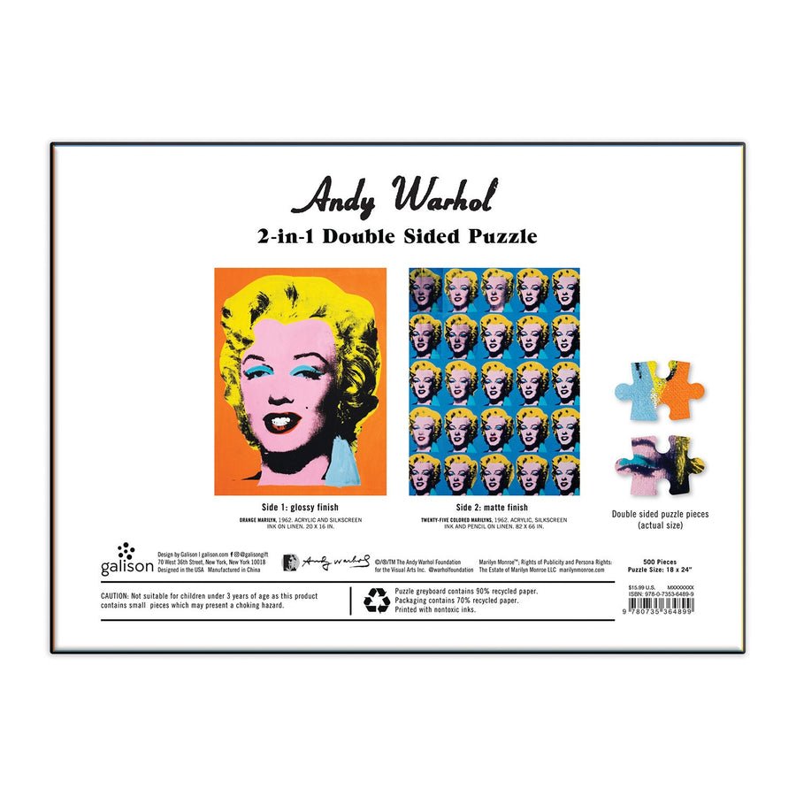 Andy Warhol - Marilyn Monroe Galison 500 darabos kirakó puzzle (GA-M062320H 9780735364899) - puzzlegarden