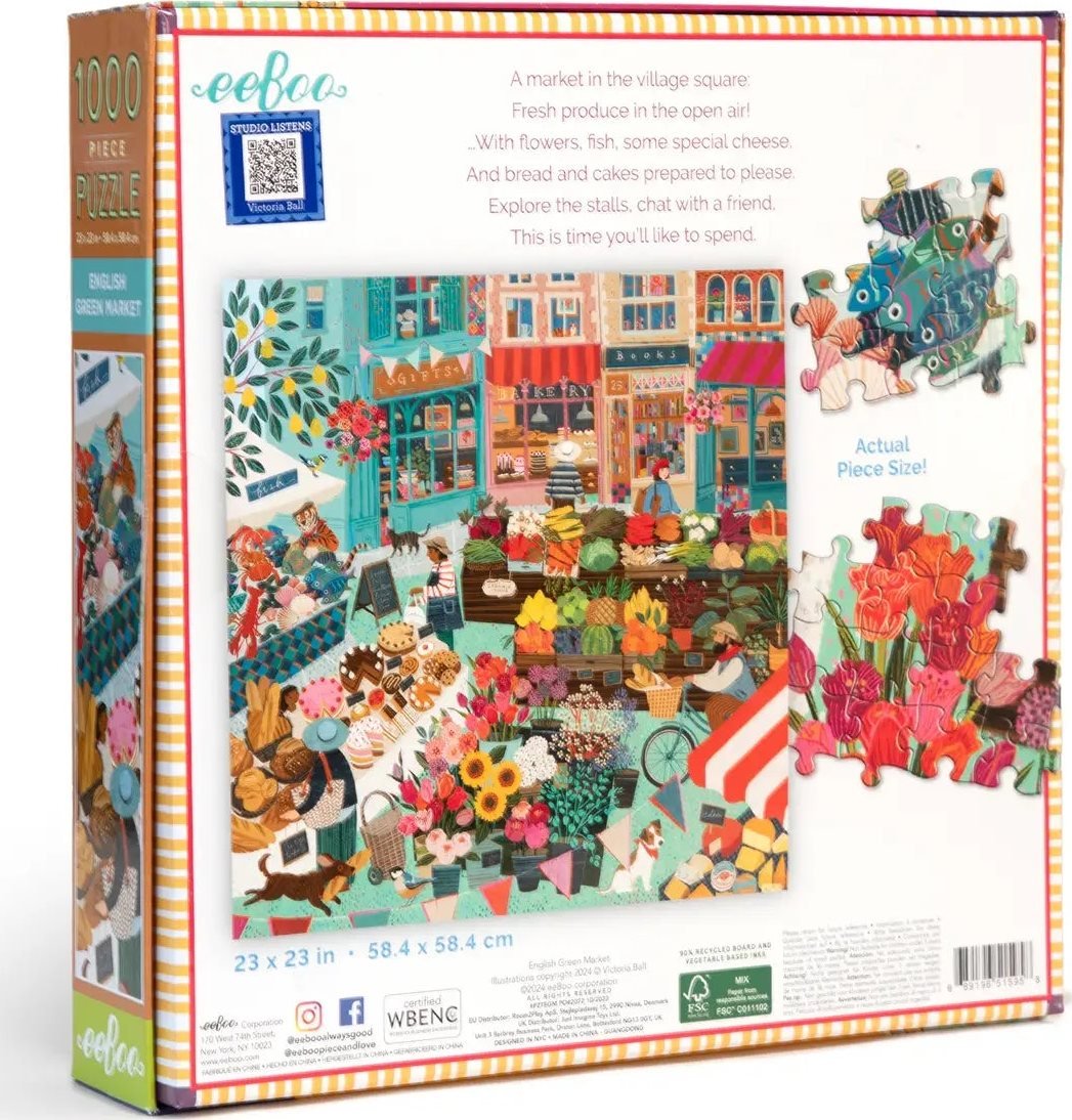 Angol Piac Eeboo 1000 darabos kirakó puzzle (EB-PZTEGM 689196515958) - puzzlegarden