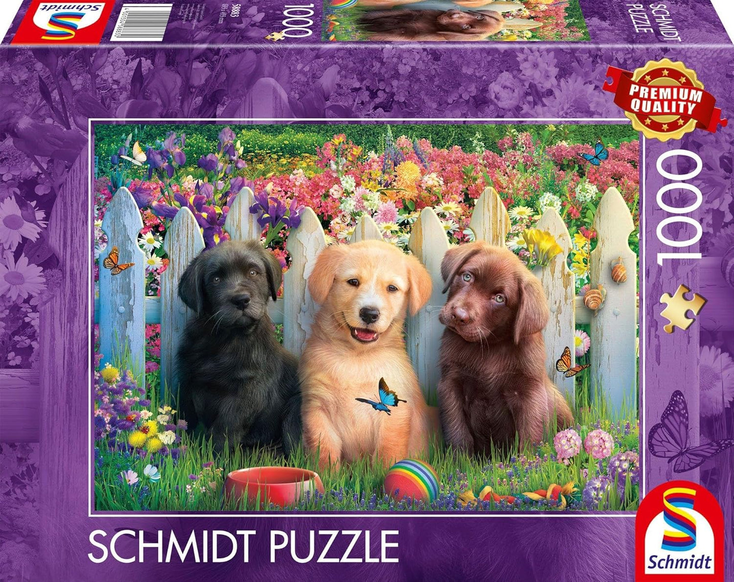 Aranyos kiskutyák Schmidt Spiele 1000 darabos kirakó puzzle (SCH - 58883) - puzzlegarden