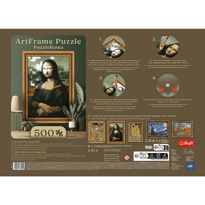 ArtFrame - Da Vinci - Mona Lisa - keretes kirakó Trefl 500 darabos kirakó puzzle (TR - 37541) - puzzlegarden
