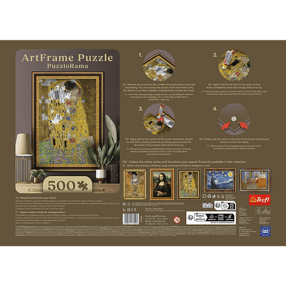 ArtFrame - Klimt - A Csók - keretes kirakó Trefl 500 darabos kirakó puzzle (TR - 37542) - puzzlegarden