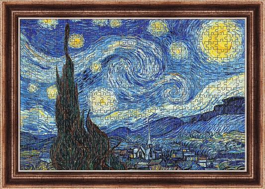 ArtFrame - Van Gogh - Csillagos Éj - keretes kirakó Trefl 500 darabos kirakó puzzle (TR - 37544) - puzzlegarden