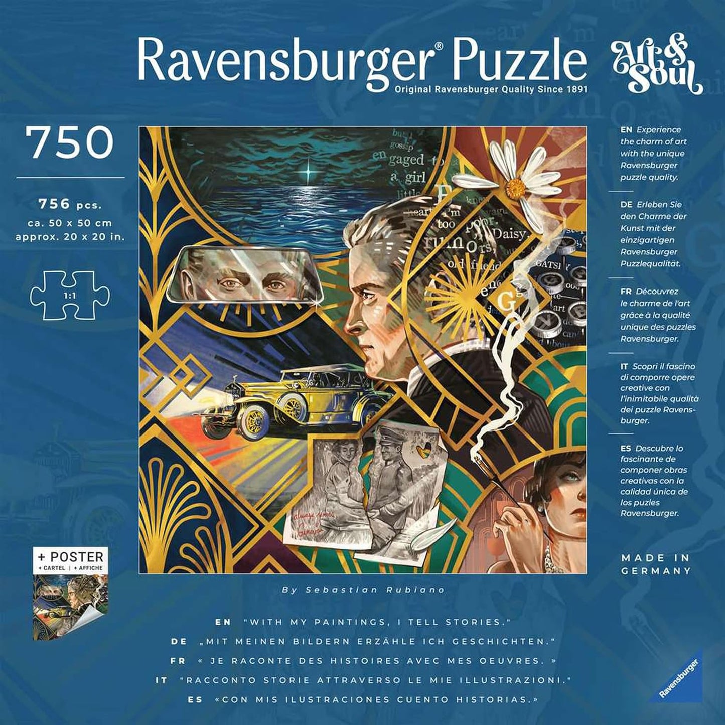 Art&Soul - A Nagy Gatsby Ravensburger 750 darabos kirakó puzzle (RA-12000996 4005555009962) - puzzlegarden