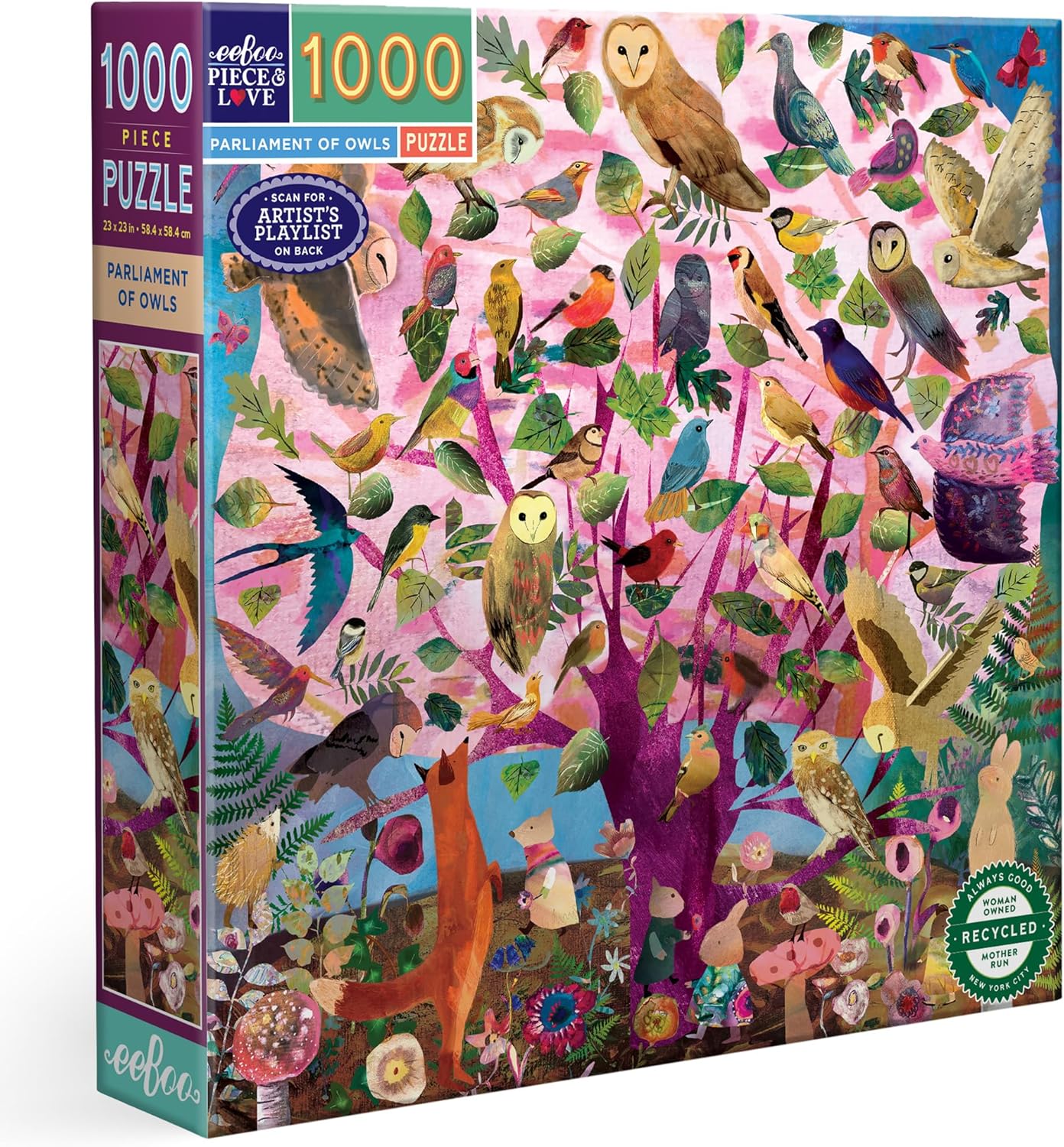 Baglyok Tanácsa Eeboo 1000 darabos kirakó puzzle (EB - PZTOWL 689196521324) - puzzlegarden