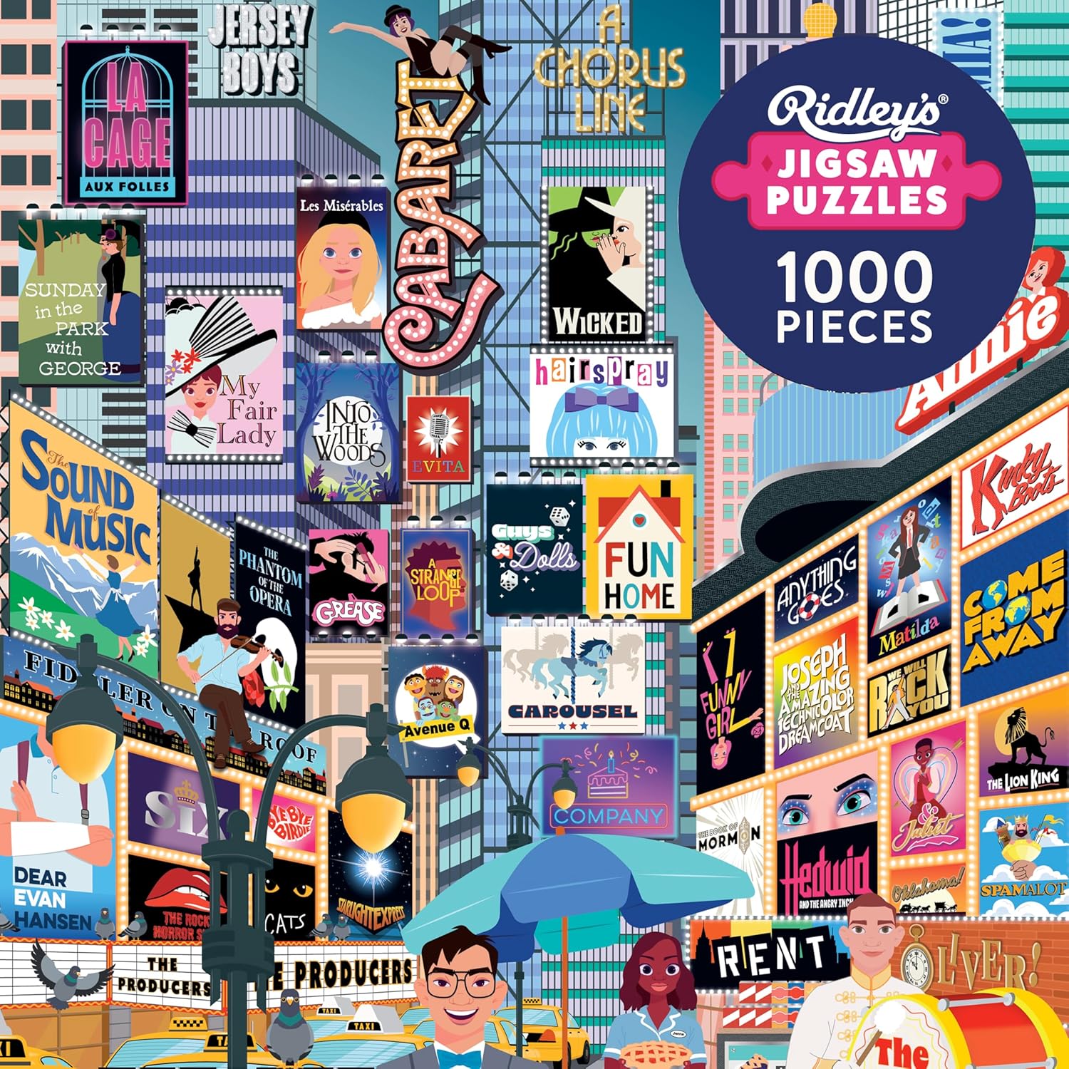 Bakancslistás Musicalek - díszdobozban Ridley's Games 1000 darabos kirakó puzzle (GA - 9781797229133) - puzzlegarden