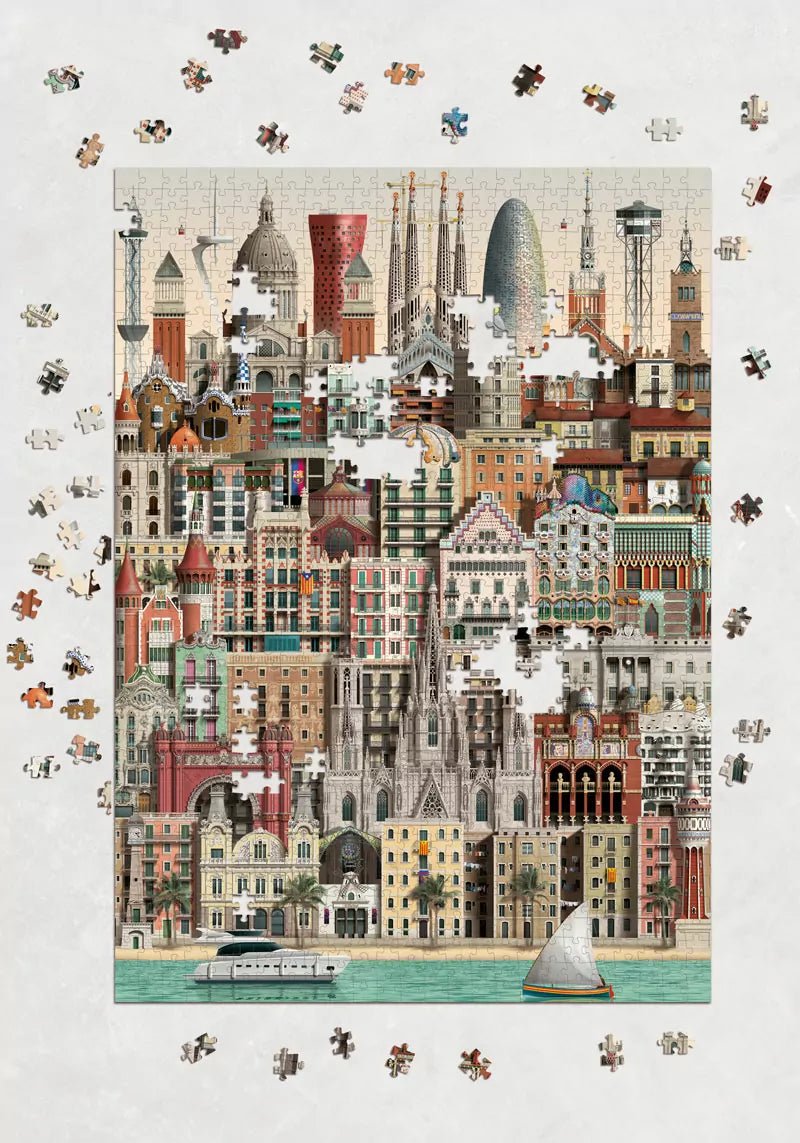 Barcelona Martin Schwartz 1000 darabos kirakó puzzle (MS-MS1607-2) - puzzlegarden