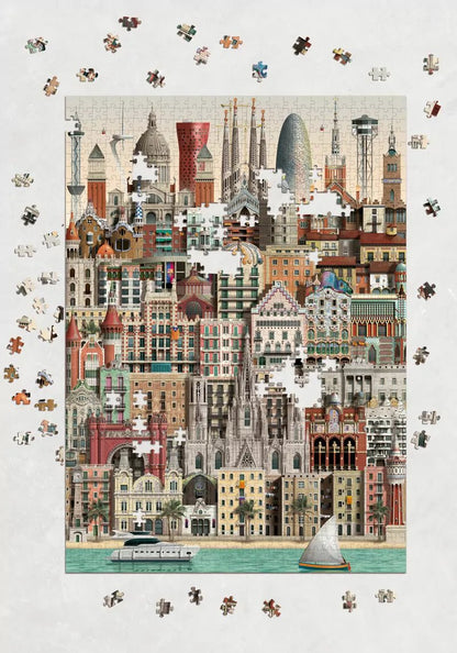 Barcelona Martin Schwartz 1000 darabos kirakó puzzle (MS-MS1607-2) - puzzlegarden