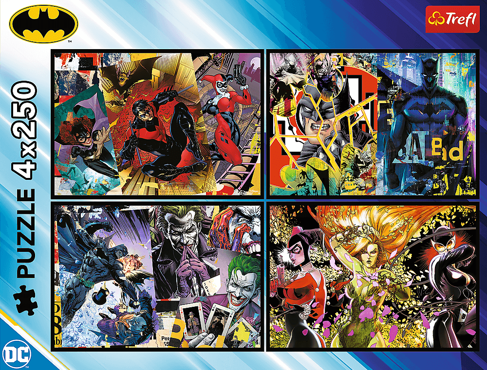 Batman akcióban – 4x250 Trefl 250 darabos kirakó puzzle (TR-13310) - puzzlegarden