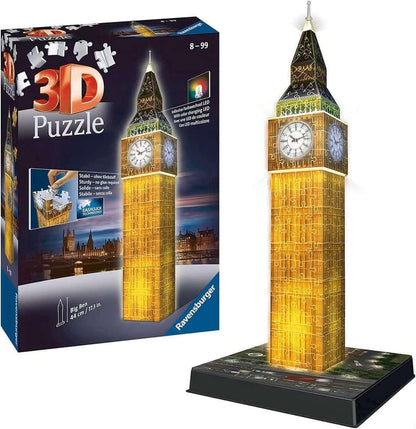 Big Ben - London - 3D Night Edition Ravensburger 226 darabos kirakó puzzle (RA - 12588 4005556125883) - puzzlegarden