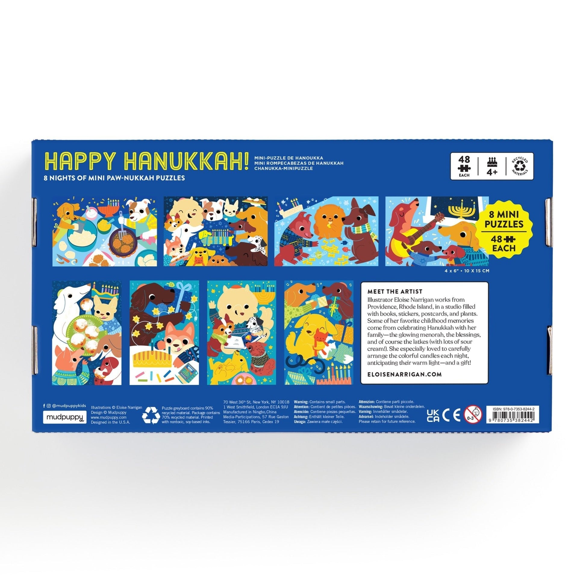 Boldog hanuka! – 8 napos visszaszámlálás Mudpuppy 48 darabos kirakó puzzle (GA-9780735382442) - puzzlegarden