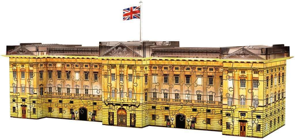 Buckingham - palota - London - 3D Night Edition Ravensburger 237 darabos kirakó puzzle (RA - 12529 4005556125296) - puzzlegarden