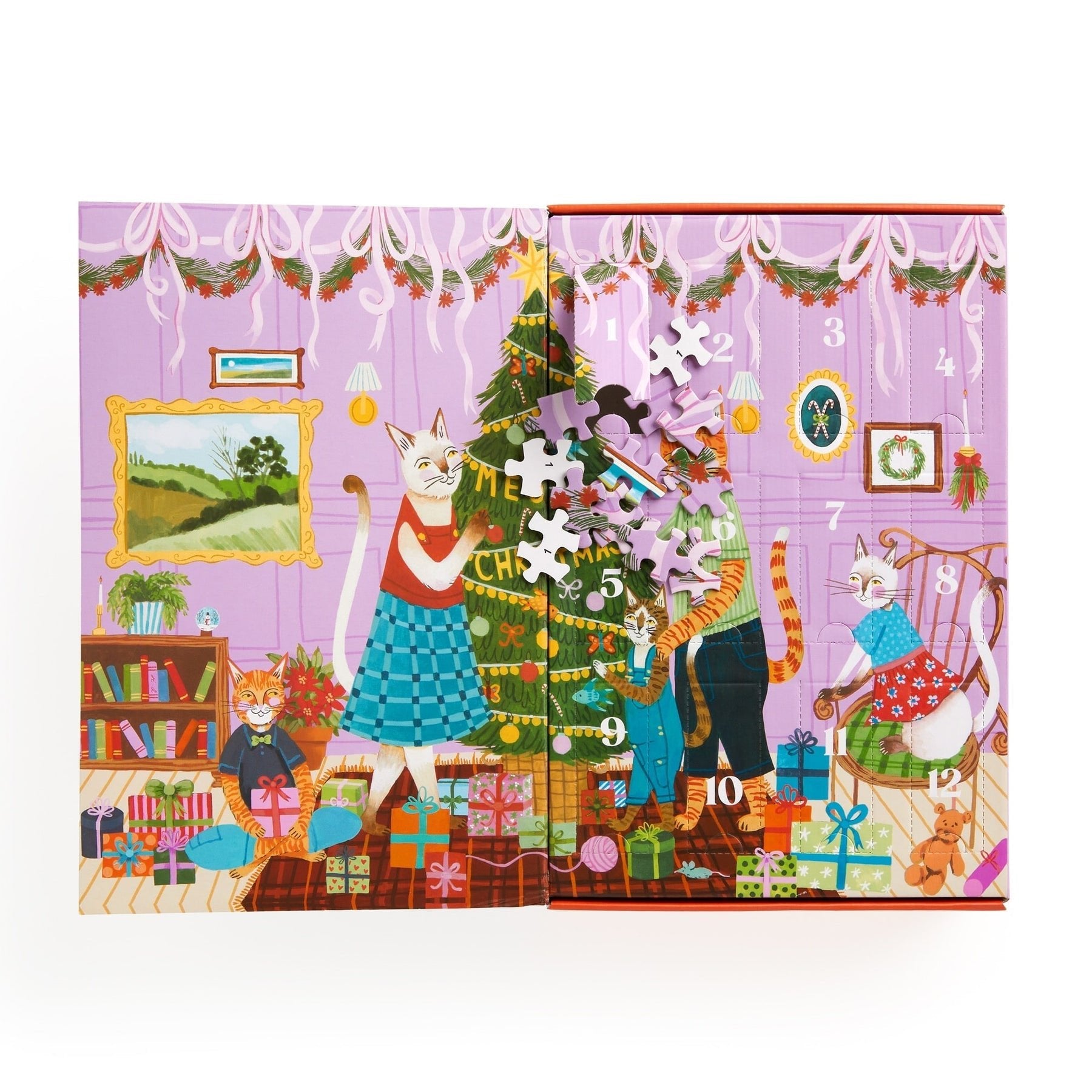 Cicás karácsony – 12 napos adventi kalendárium Galison 500 darabos kirakó puzzle (GA-9780735386006) - puzzlegarden