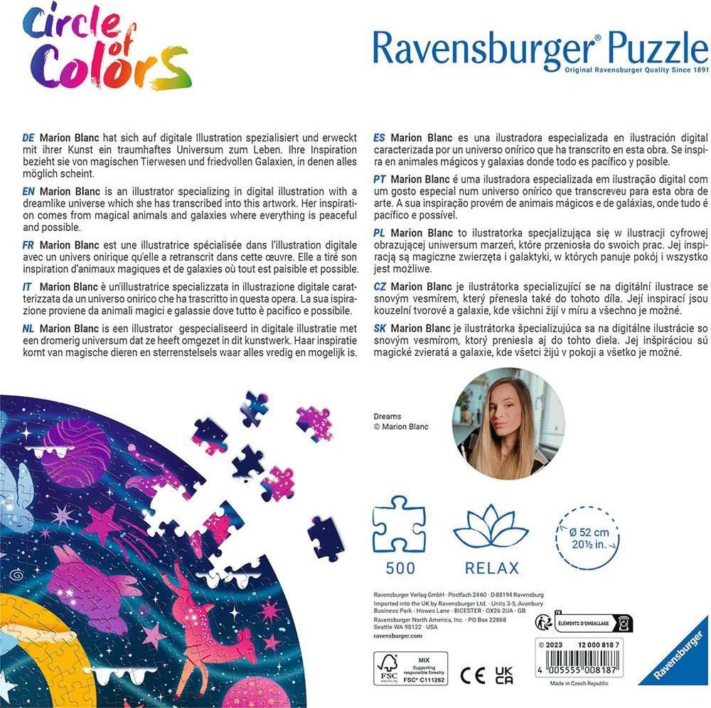 Circle of Colors - Álmok Ravensburger 500 darabos kirakó puzzle (RA-12000818 4005555008187) - puzzlegarden