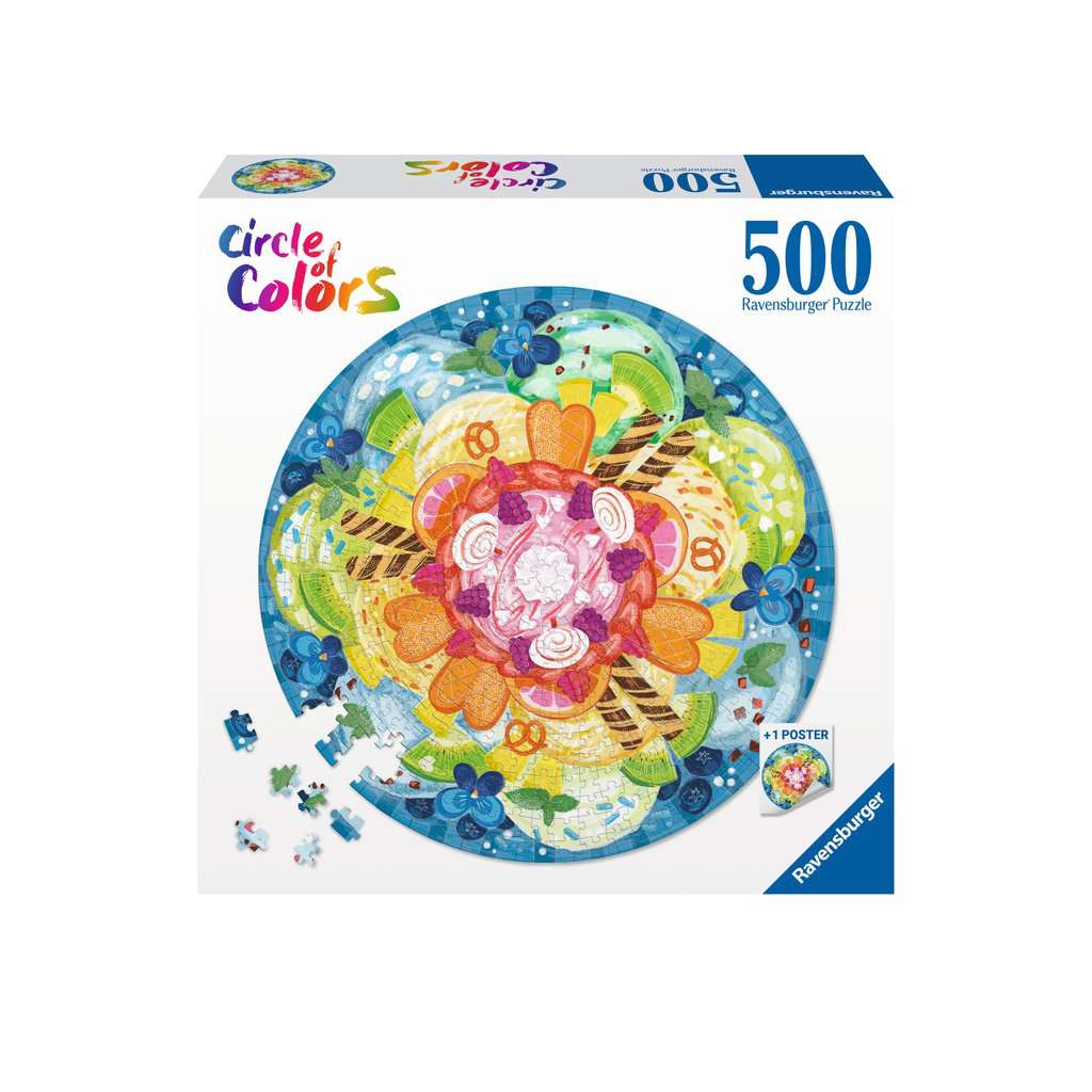 Circle Of Colors - Fagylalt Ravensburger 500 darabos kirakó puzzle (RA-17348 4005556173488) - puzzlegarden