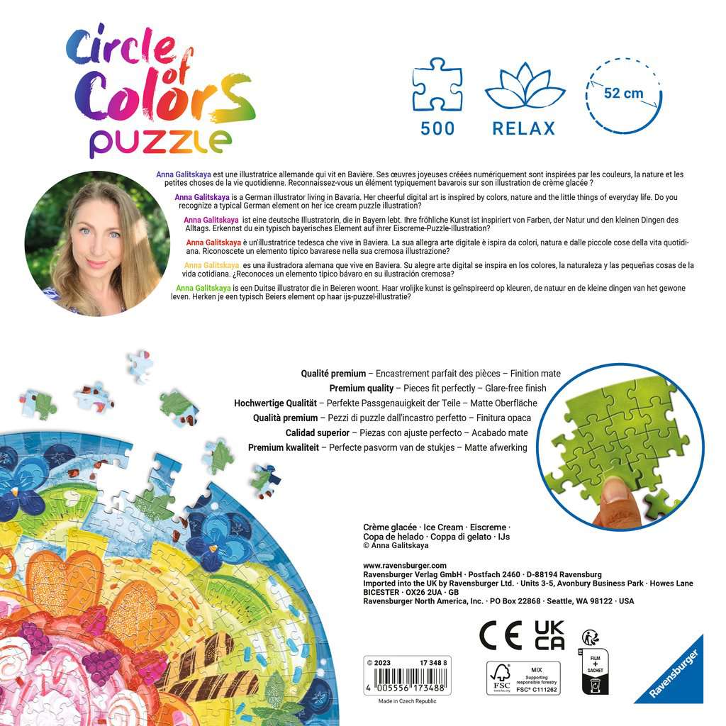 Circle Of Colors - Fagylalt Ravensburger 500 darabos kirakó puzzle (RA-17348 4005556173488) - puzzlegarden